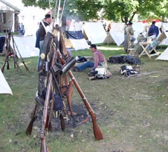 Rifles at Civil War Weekend at Monroe, NY.